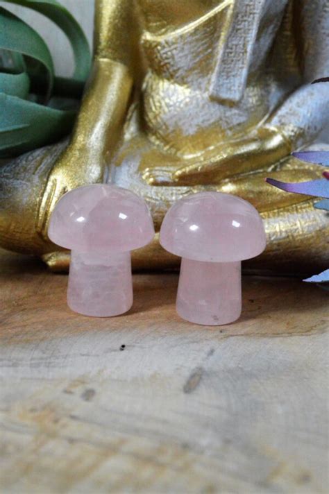 Quartz Rose Champignon Amour Douceur Calme Eden Des Cristaux