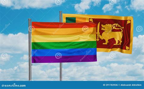 Sri Lanka And LGBT Movement Also Gay Pride Flag Stock Footage Video