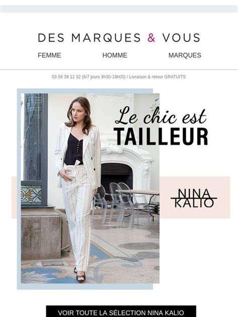 Des marques et vous Collection Nina Kalio découvrez le tailleur chic