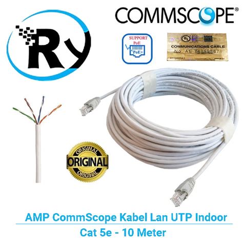 Jual Commscope Utp Cat E Kabel Lan Putih Meter M Patch Cord