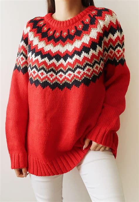 Sweter W Norweskie Wzory L Inspired Second Hand Online