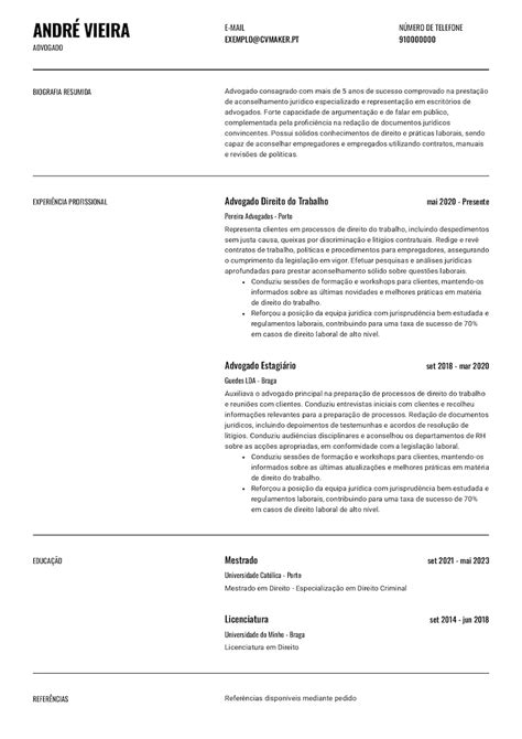 Advogado Exemplos de currículos Guia de redação 2024