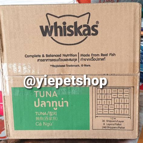 Jual Whiskas Sachet TUNA DEWASA Per Dus Isi 24 Sachet 85gr Shopee