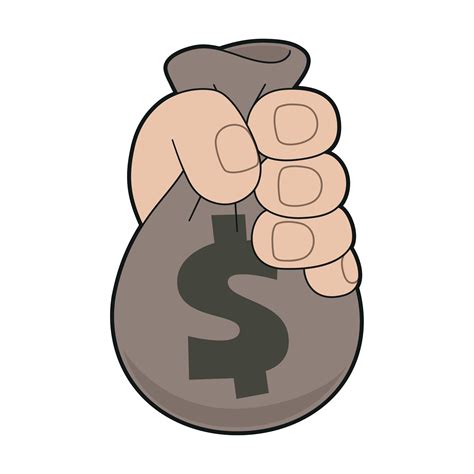 Hand with money. Vector illustration. 33135109 Vector Art at Vecteezy