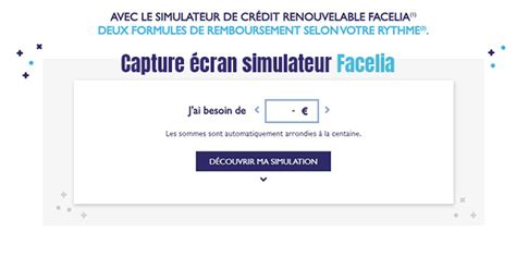 Facelia crédit renouvelable Banque Populaire Principe et fonctionnement