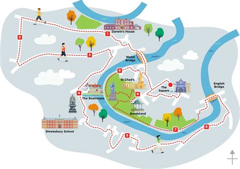 10k Map Route With Illustrated Landmarks • David Goodman • Illustration