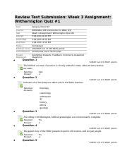 BIBL 105 Week 3 Quiz 1 Docx Review Test Submission Week 3