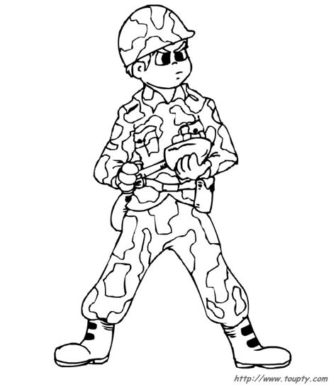 Coloriage Soldat Guerre Dessin Gratuit Imprimer