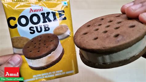 Amul Cookie🍪 Sub Belgian Sandwich Ice Cream Ingredients Taste Price