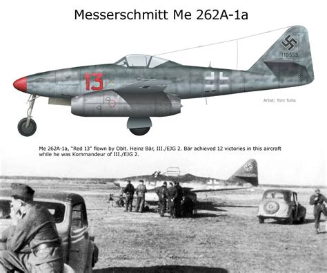 Messerschmitt Me 262a 1a Red 13 Wwii Fighter Planes Luftwaffe Planes Messerschmitt