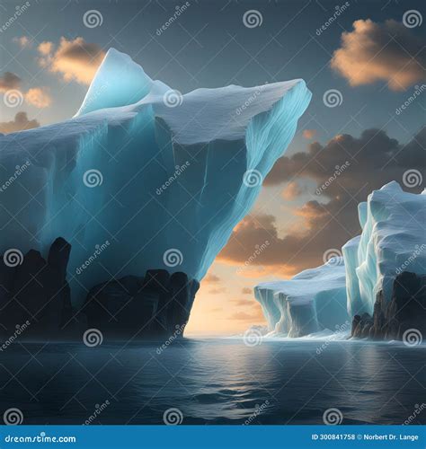 Large Icebergs Ai Generatet Stock Photo Image Of Huge Drift