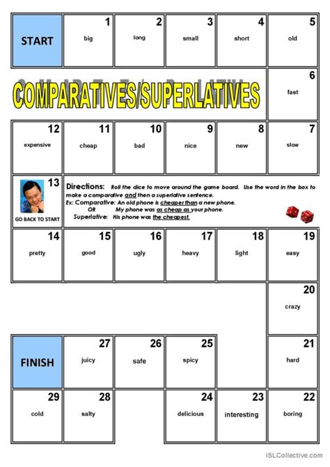 Comparatives And Superlatives Boar English Esl Worksheets Pdf Doc | The ...