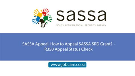 SASSA Appeal How To Appeal SASSA SRD Grant R350 Appeal Status Check