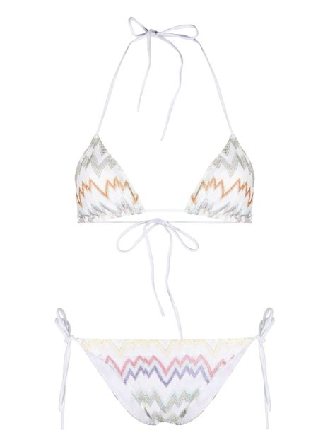 Missoni Zig Zag Woven Triangle Bikini Smart Closet