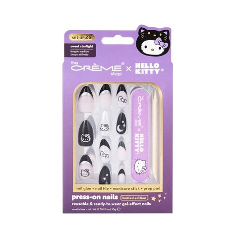 The Crème Shop X Hello Kitty Sweet Starlight Press On Nails Instant And Reusable Manicure All In