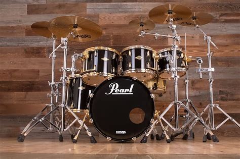 Pearl Masters Premium Birch Brp Piece Drum Kit Black Reverb Uk