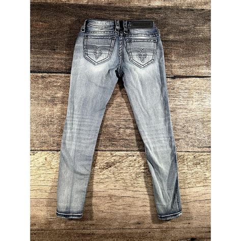 Rock Revival Moto Moon Womens Jeans Size 25x27 In Depop