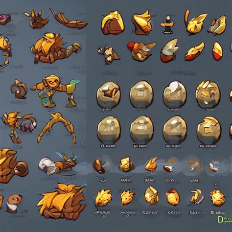 Krea Ai A Game Assets Spritesheet By Dofus By Stanley Artg