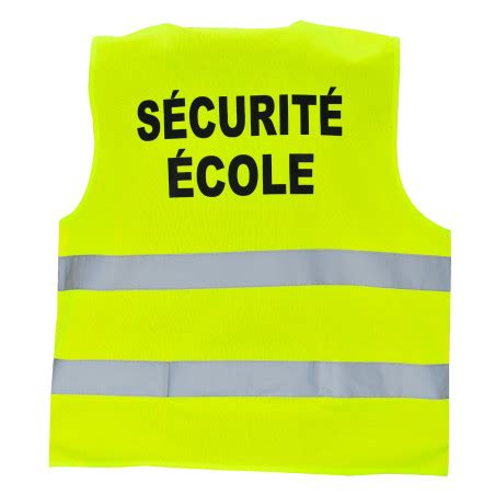 Gilet personnalisé haute visibilité classe 2 marquage Sécurité École