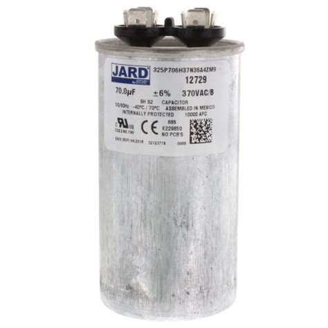 12729 Jard 12729 70 Mfd Round Run Capacitor 370v