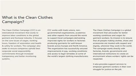 What Is The Clean Clothes Campaign