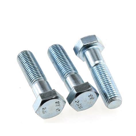 Meric DIN933 DIN931 Zinc Plated Hex Bolt Grade 4 8 8 8 Steel China