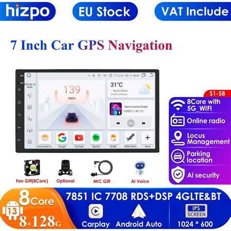 Hizpo Android Autoradio Rds Gb Gb Car Radio Gps Navigation Universal