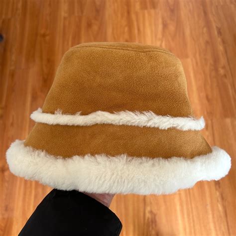 Genuine Shearing Sheepskin Bucket Hat Unisex Winter Fur Fisherman Hat