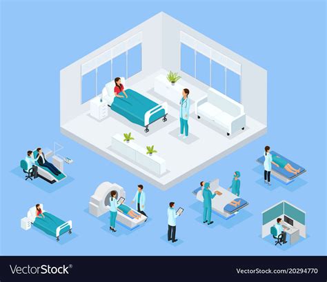 Isometric Healthcare Concept Royalty Free Vector Image