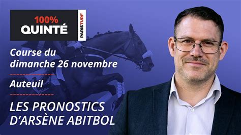 Pronostics Quint Pmu Quint Du Dimanche Novembre Paris