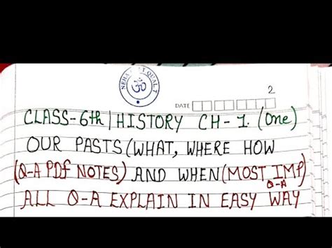 Class Th History Ncert Chapter Our Pasts Most Imp Q A Pdf Form