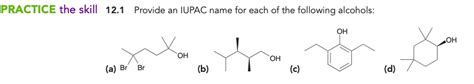 Solved PRACTICE The Skill 12 1 Provide An IUPAC Name For Chegg