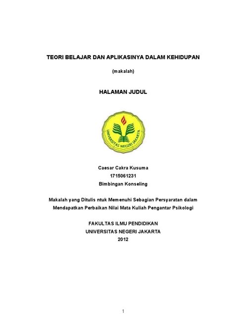 PDF Teori Belajar Dan Aplikasinya Dalam Kehidunpan DOKUMEN TIPS