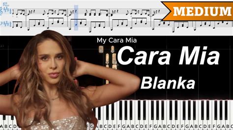 Cara Mia Blanka ŚREDNI PIANO TUTORIAL TEKST NUTY YouTube