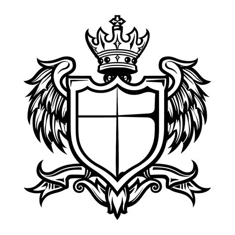 Exquisite Collection Of 16 Black And White Coats Of Arms Png And Svg Formats Pack 1 Masterbundles