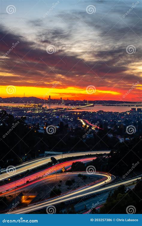 San Francisco Skyline at Dusk Stock Photo - Image of autumn, coast ...