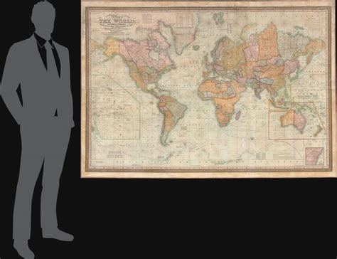 Map Of The World On Mercator S Projection Exhibiting The Researches Of