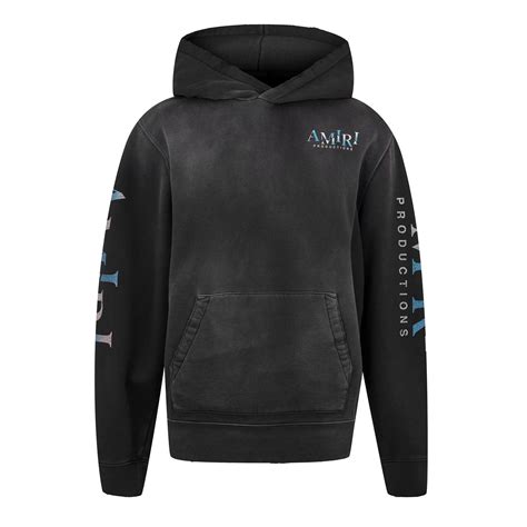 Amiri Over The Head Theatres Hoodie Men Black Flannels