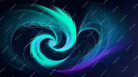 Premium AI Image | A swirl of neon colours