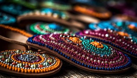 Indian Culture Jewelry Collection, Vibrant Colors Shine Generated by AI Stock Image - Image of ...