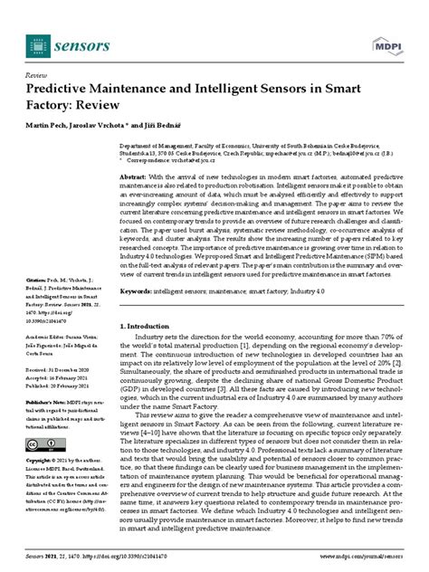 Predictive Maintenance and Intelligent Sensors in PDF | PDF | Internet ...