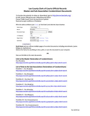 Fillable Online Lee County Clerk Of Courts Official Records Fax Email