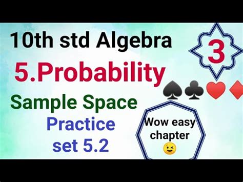 Th Std Algebra Probability Practice Set And Sample Space Class