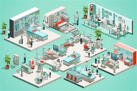 Premium Vector Isometric Medical Hospital Set Vector