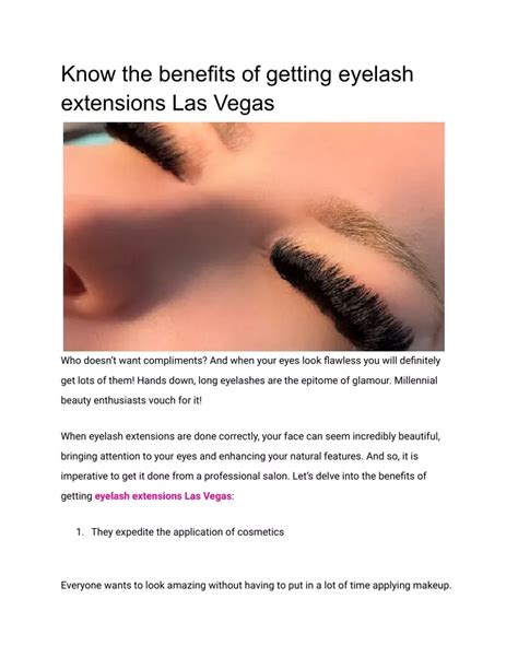 Ppt Know The Benefits Of Getting Eyelash Extensions Las Vegas