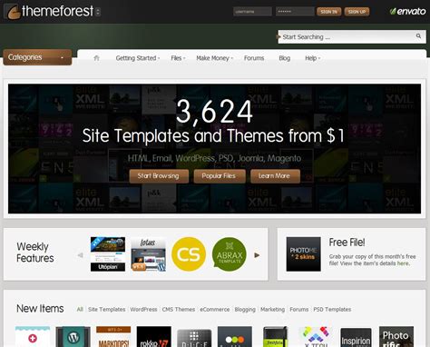 Themeforest.net, le site e-commerce dédié aux templates et aux chartes ...
