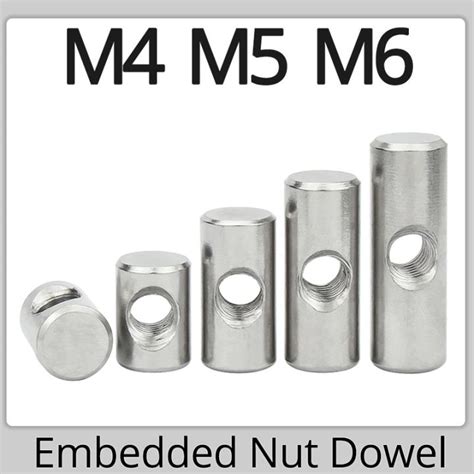 M M M Stainless Steel Cross Hole Barrel Nut Bolts Cylindrical