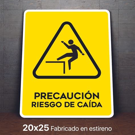 Señalamiento Riesgo De Caida Precaucion Letrero 20x25 Meses Sin Intereses