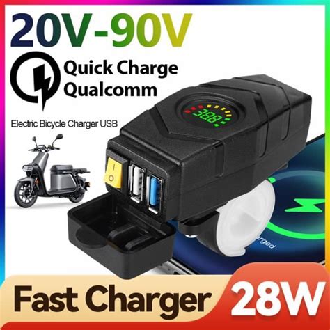 Prise De Chargeur USB Installation Du Guidon Charge Rapide Double