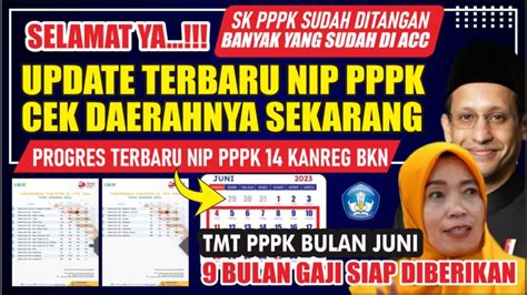 KABAR GEMBIRA CEK PROGRES NIP PPPK TMT PPPK 2022 BULAN JUNI